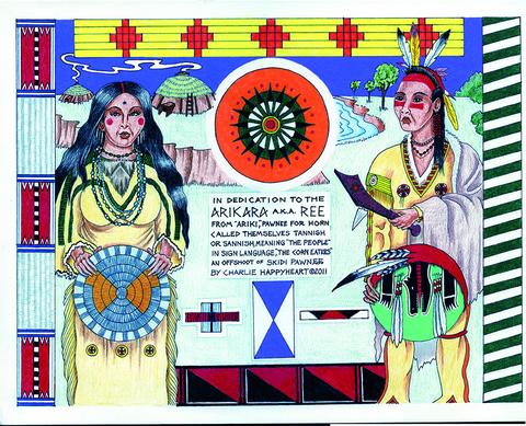 Arikara Indian Print