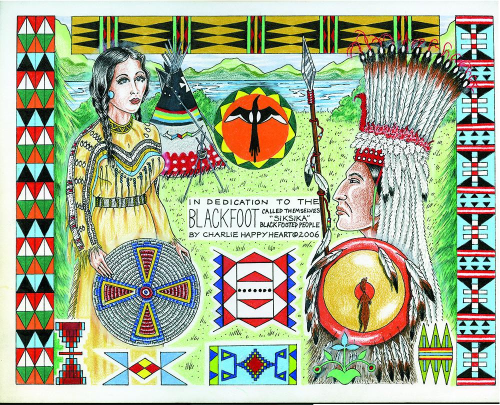 Blackfoot Indian Print
