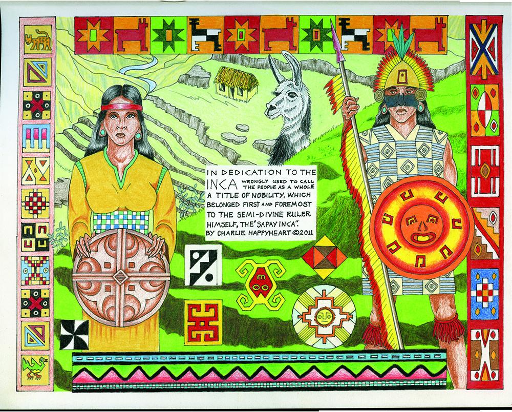 Inca Indian Print