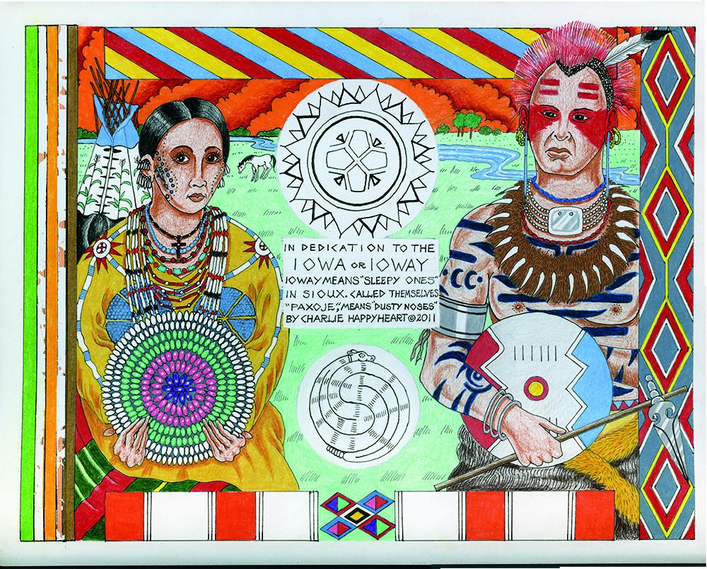 Iowa or Ioway Indian Print