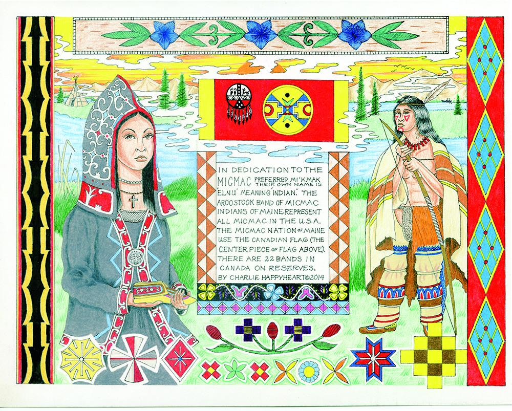 Micmac Indian Print