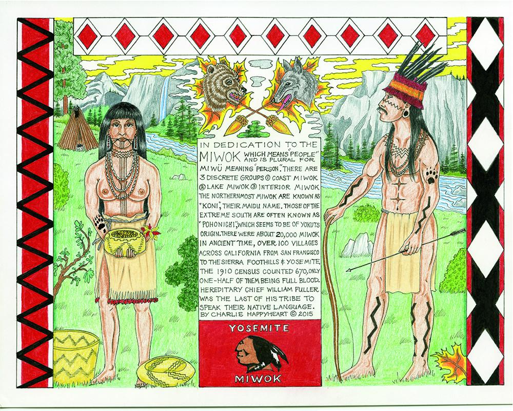 Miwok Indian Print
