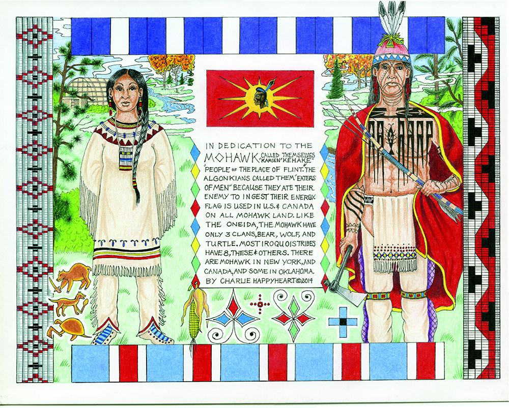 Mohawk Indian Print