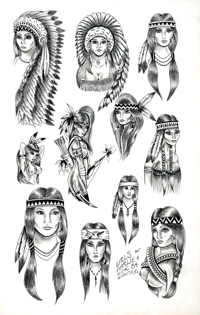 Charlie and Nick - End of the Trail Flash 1984 - Native American Girls
