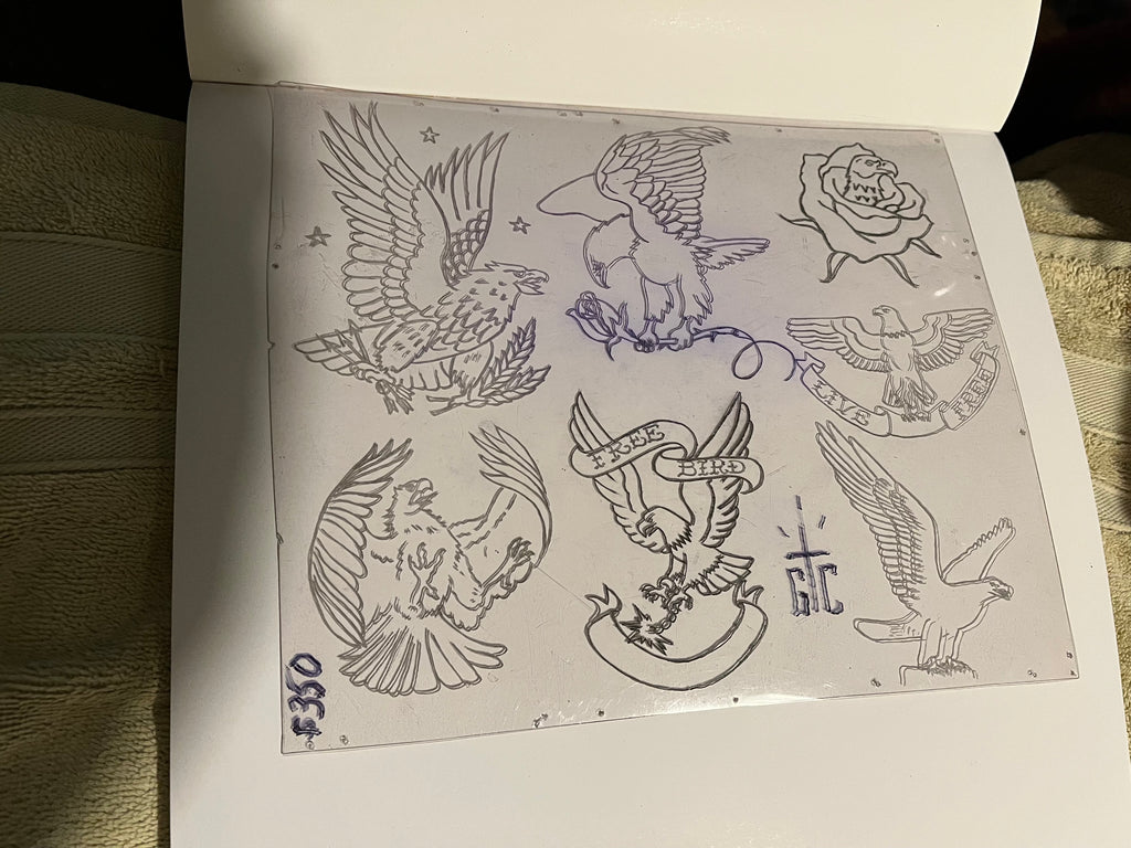 GTC Acetate Stencils  - Eagles Live Free #6