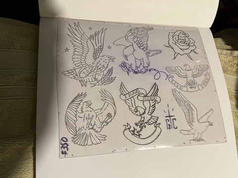 GTC Acetate Stencils  - Eagles Live Free #6