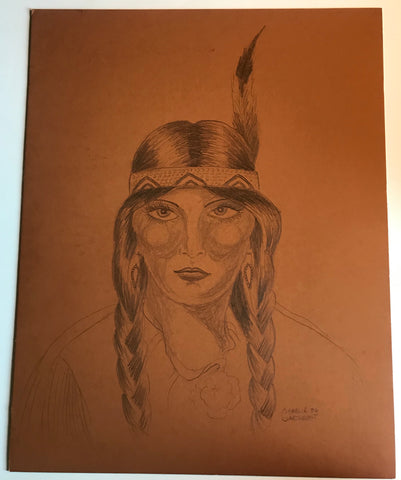 Indian Girl, with Braids (1) 1986 GTC Original