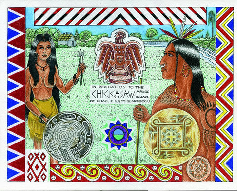 Chickasaw Indian Print