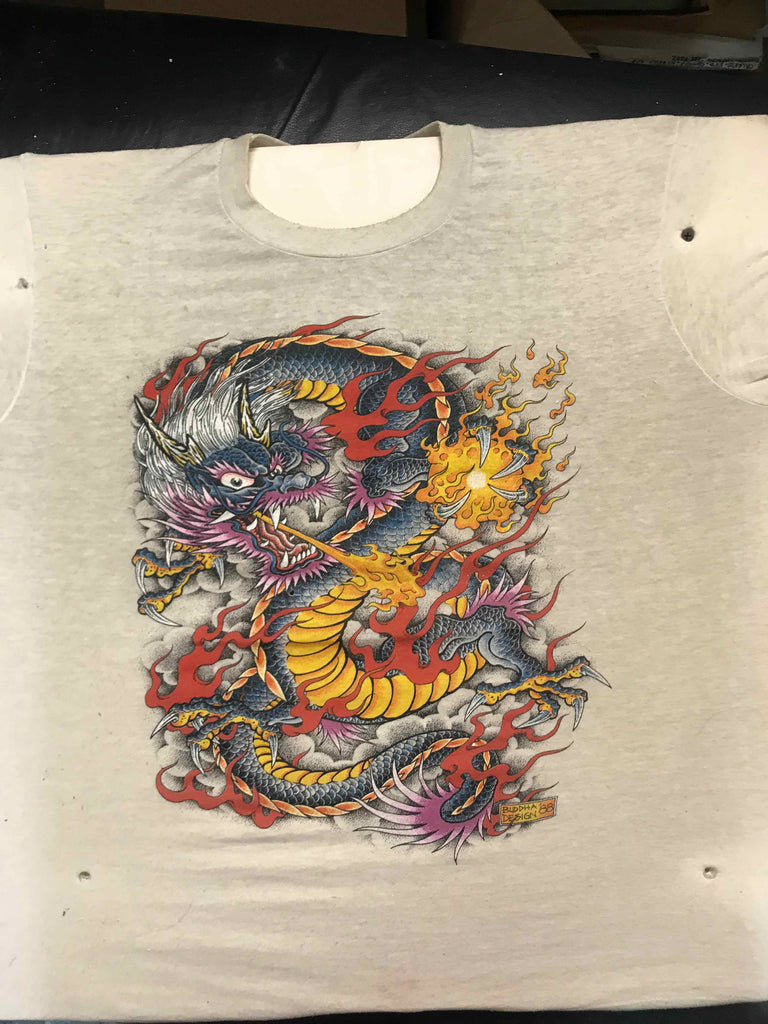 Vintage Tattoo Shirts from End of the Trail - Dragon Buddha Design 1988