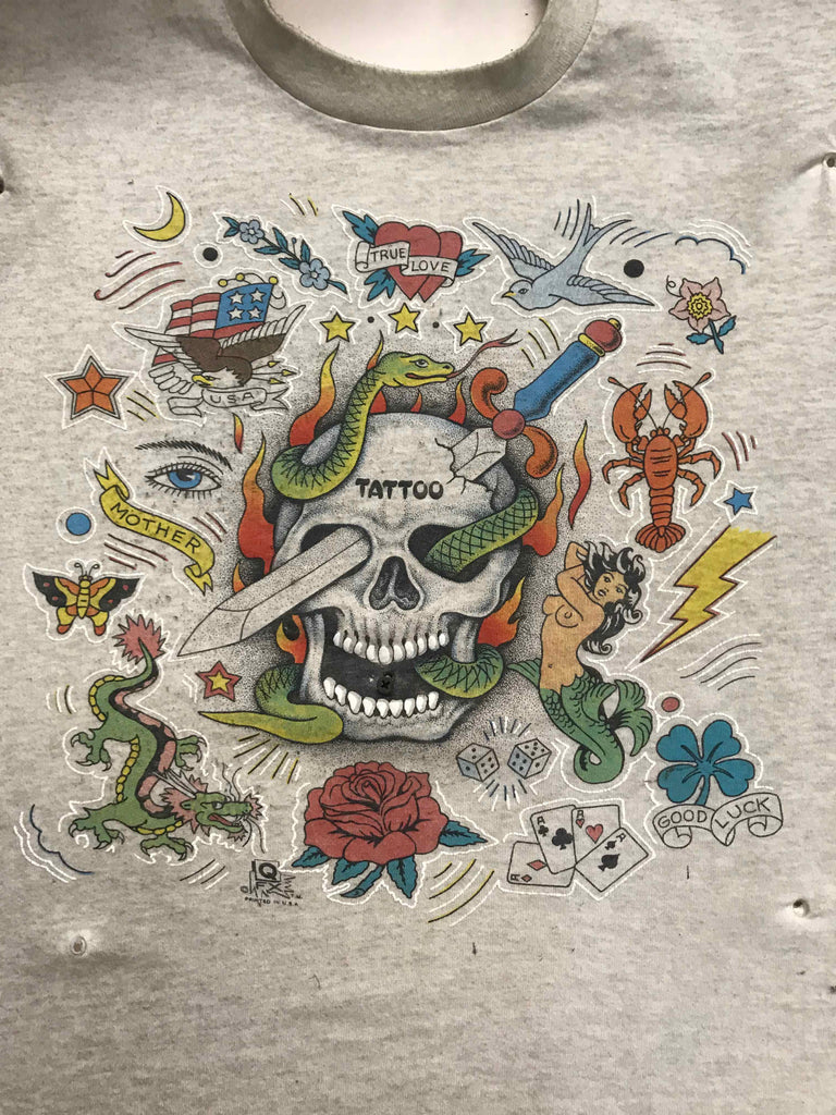 Vintage Tattoo Shirts from End of the Trail - Tattoo Skull QFX