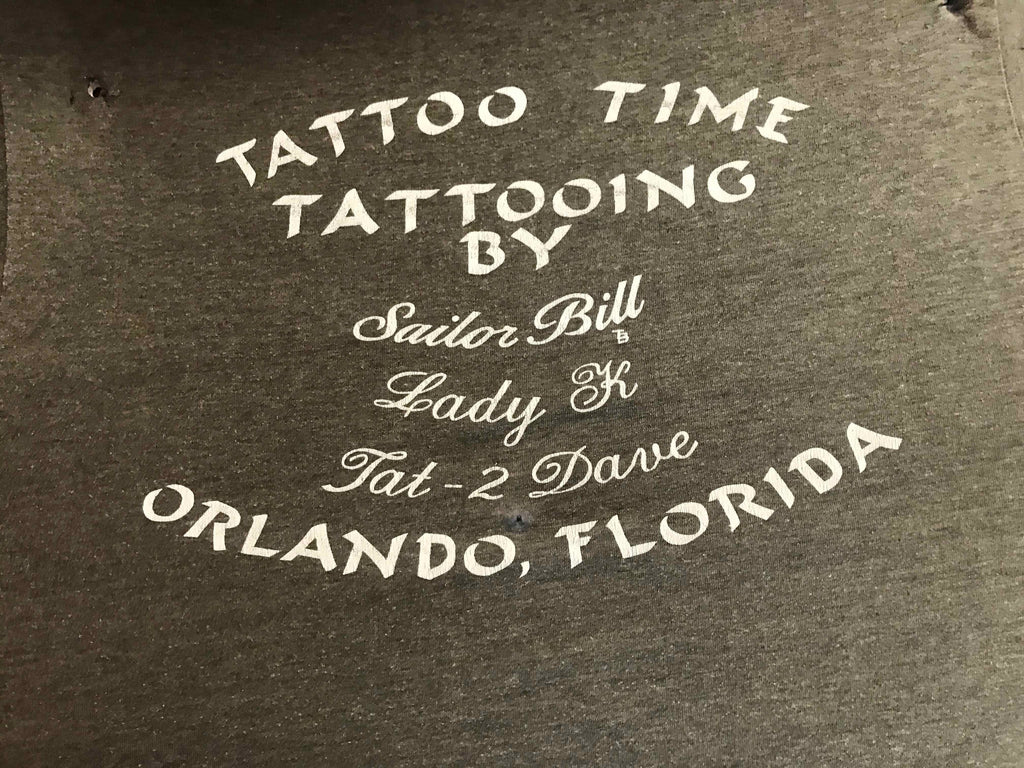 Vintage Tattoo Shirts from End of the Trail - Tattoo Time Sailor Bill, Lady K, Tat-2 Dave