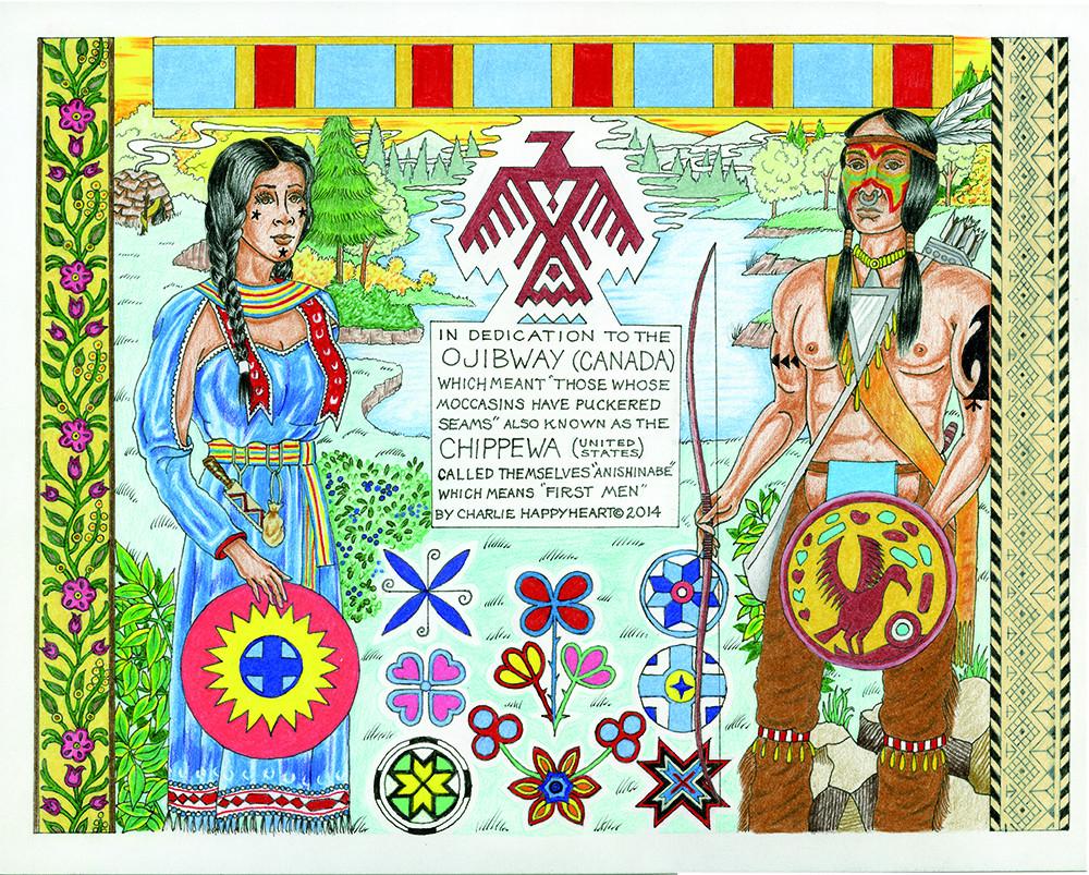 Ojibway-Chippewa Indian Print