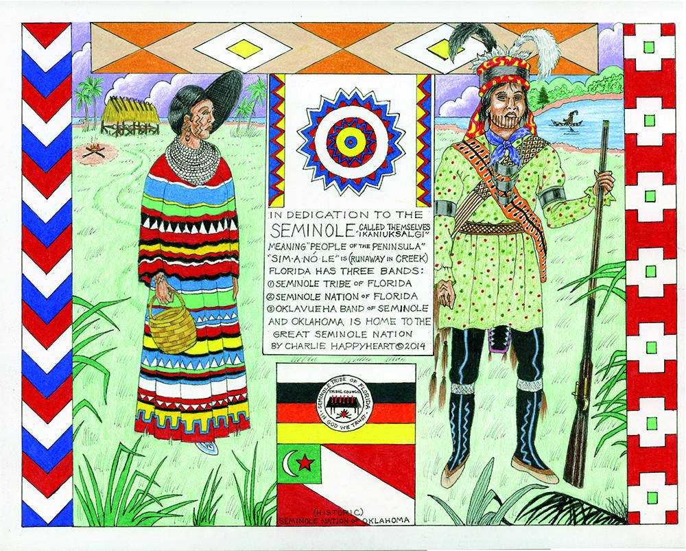 Seminole Indian Print
